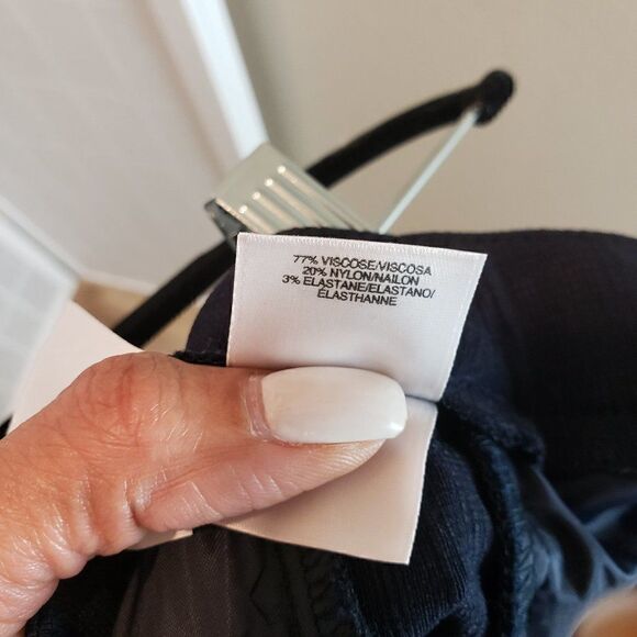 NWOT - Anne Klein Zipper Front Cuffed Blue Pants Size 6 - Picture 9 of 9